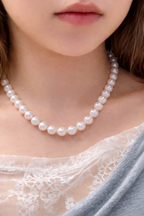A 9-11mm | The Herald Light | Full Strand Necklace | In stock｜Ships in 24h
